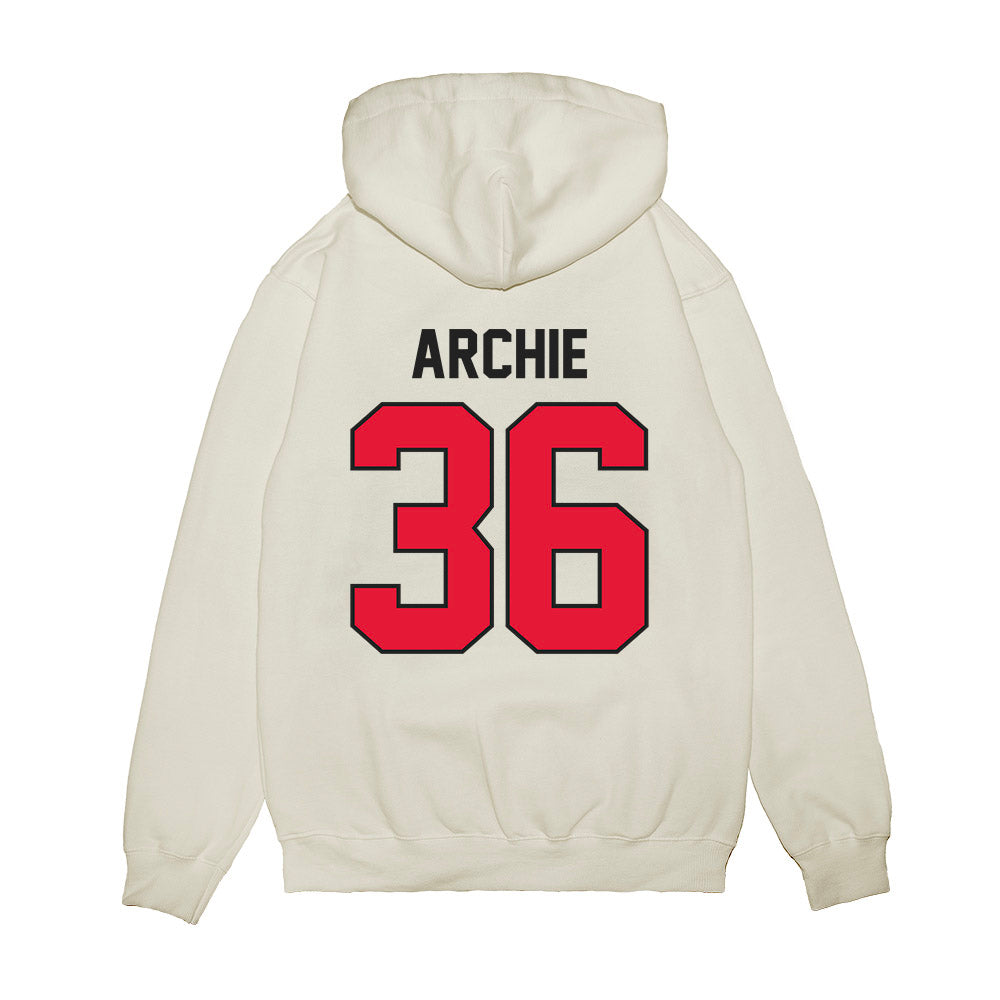 Rutgers - NCAA Football : Kamar Archie - Vintage Helmet Premium Hooded Sweatshirt-1