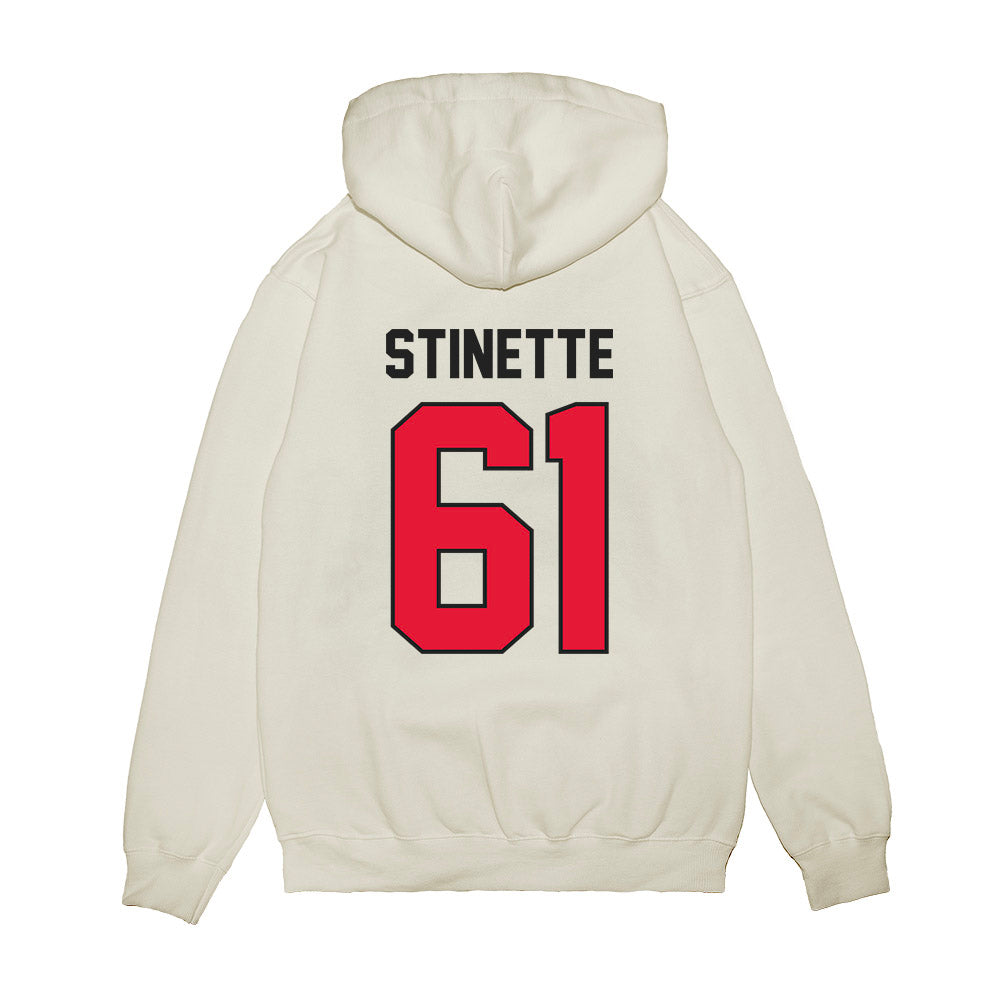 Rutgers - NCAA Football : Emir Stinette - Vintage Helmet Premium Hooded Sweatshirt-1
