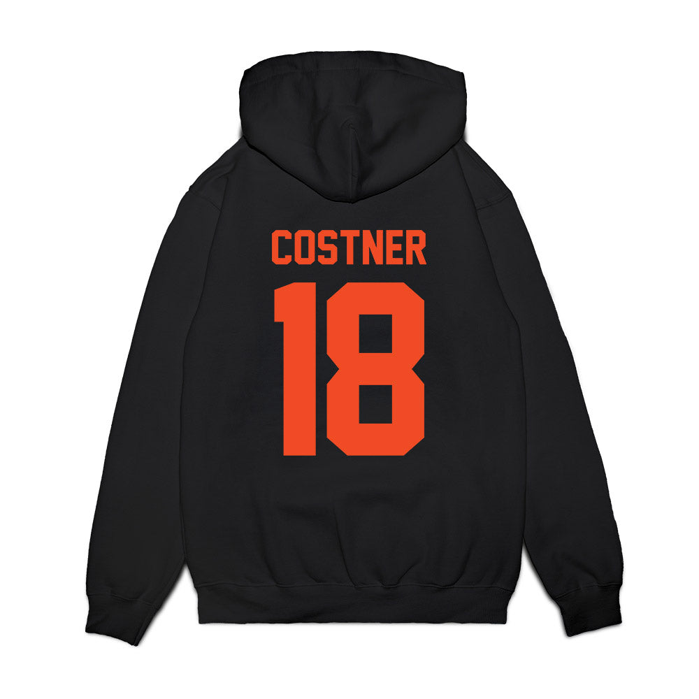 Virginia - NCAA Football : Corey Costner - Vintage Helmet Premium Hooded Sweatshirt-1
