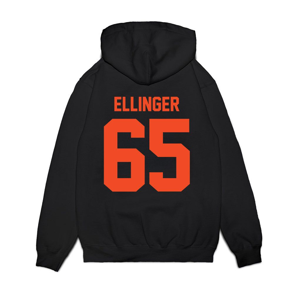 Virginia - NCAA Football : Grant Ellinger - Vintage Helmet Premium Hooded Sweatshirt-1