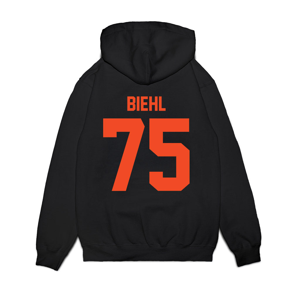 Virginia - NCAA Football : Dylan Biehl - Vintage Helmet Premium Hooded Sweatshirt-1
