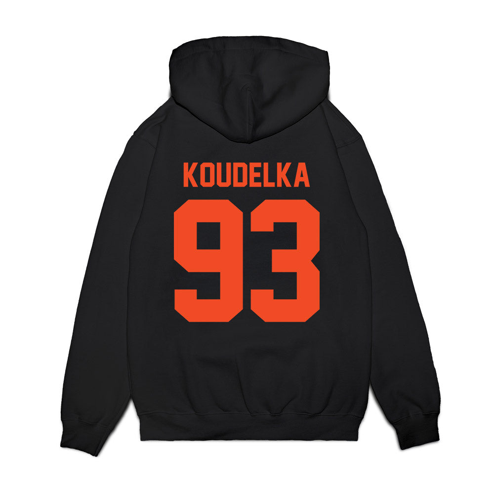 Virginia - NCAA Football : Billy Koudelka - Vintage Helmet Premium Hooded Sweatshirt-1