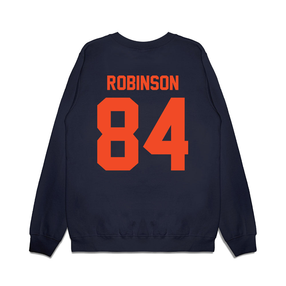 Virginia - NCAA Football : Isaiah Robinson - Vintage Helmet Premium Crewneck Sweatshirt-1