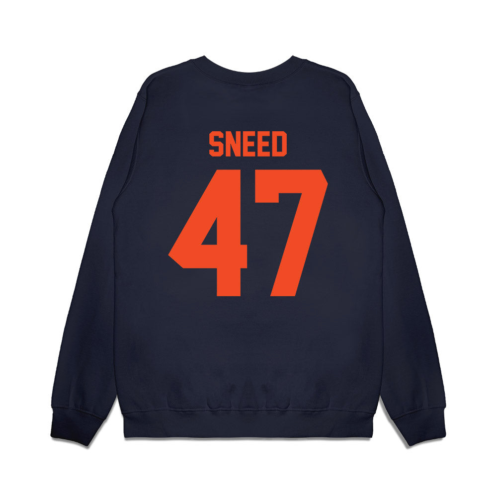 Virginia - NCAA Football : Gabe Sneed - Vintage Helmet Premium Crewneck Sweatshirt-1