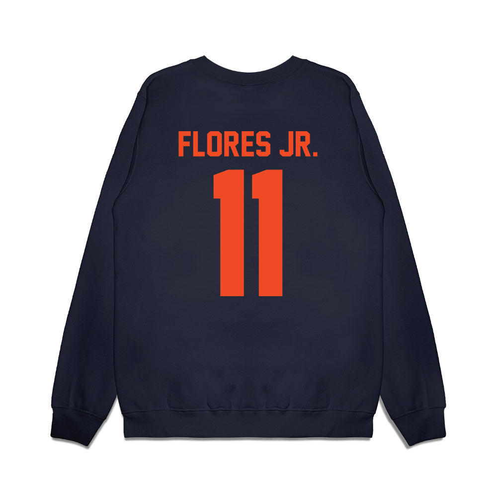 Virginia - NCAA Football : Rico Flores Jr. - Vintage Helmet Premium Crewneck Sweatshirt-1