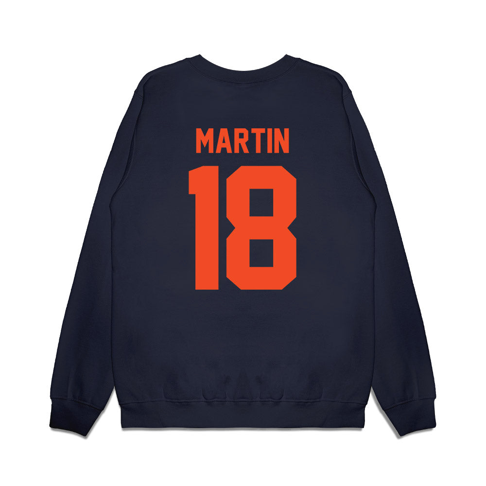 Virginia - NCAA Football : Da'Shawn Martin - Vintage Helmet Premium Crewneck Sweatshirt-1