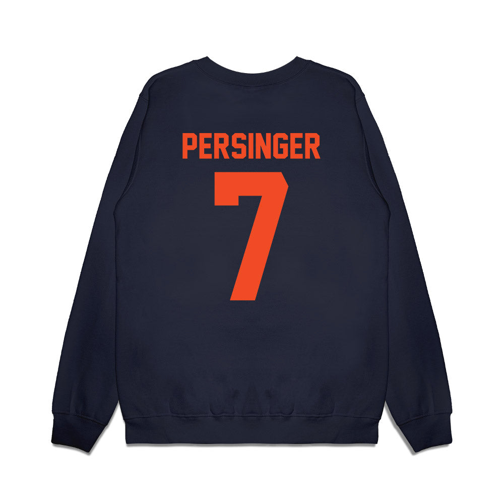 Virginia - NCAA Football : Josiah Persinger - Vintage Helmet Premium Crewneck Sweatshirt-1