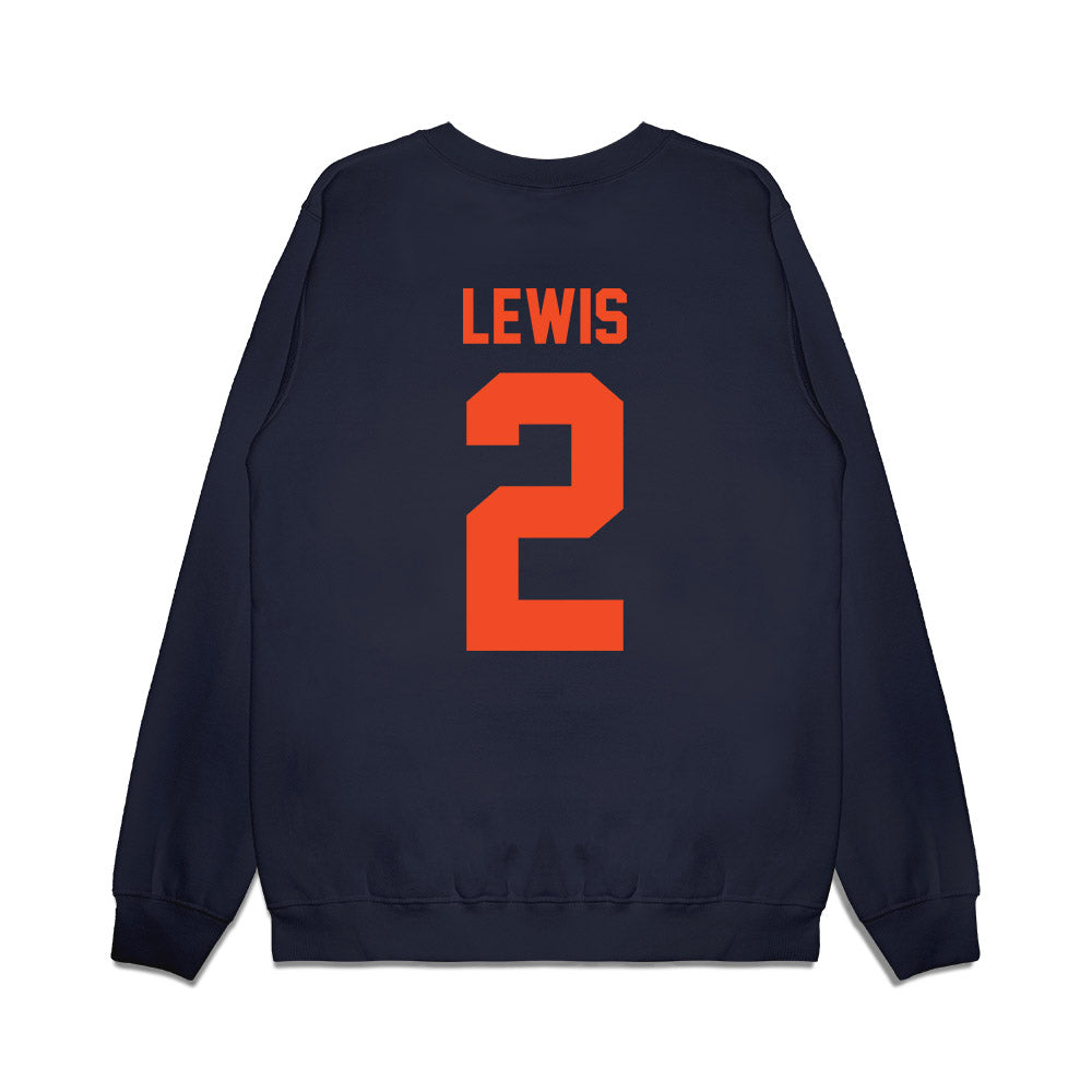 Virginia - NCAA Football : Peyton Lewis - Vintage Helmet Premium Crewneck Sweatshirt-1