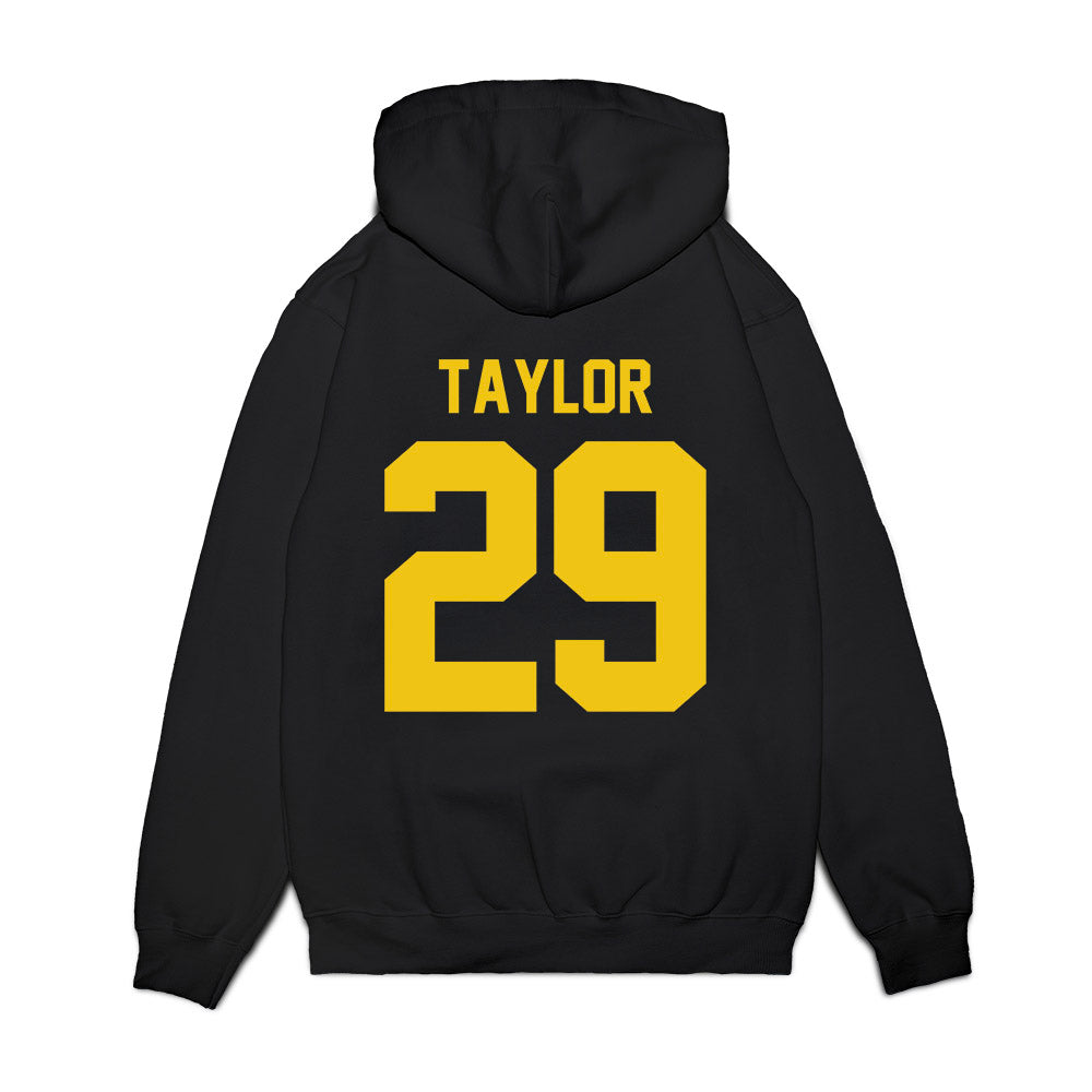 Michigan - NCAA Football : Chase Taylor - Vintage Helmet Premium Hooded Sweatshirt-1