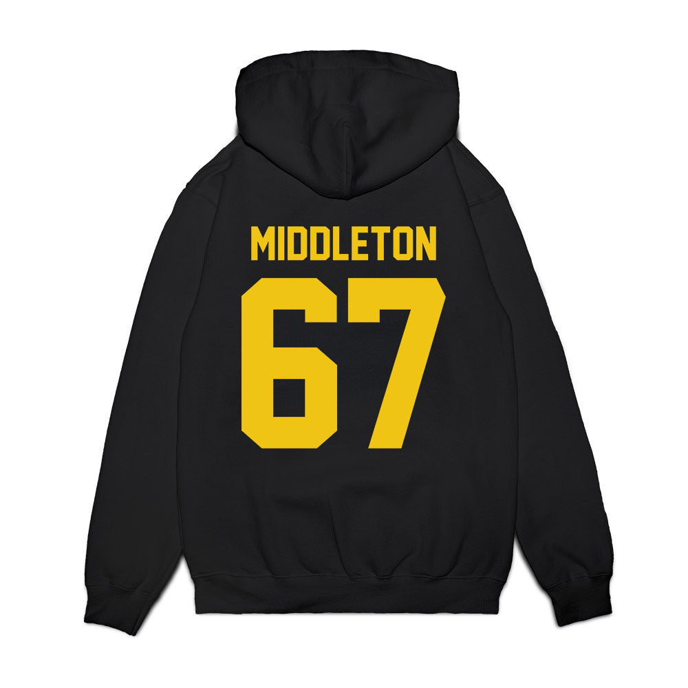 Michigan - NCAA Football : Trent Middleton - Vintage Helmet Premium Hooded Sweatshirt-1