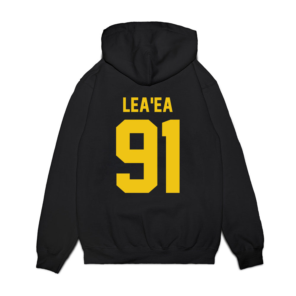Michigan - NCAA Football : Jonah Lea'ea - Vintage Helmet Premium Hooded Sweatshirt-1