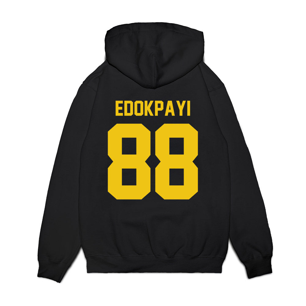 Michigan - NCAA Football : Lugard Edokpayi - Vintage Helmet Premium Hooded Sweatshirt-1