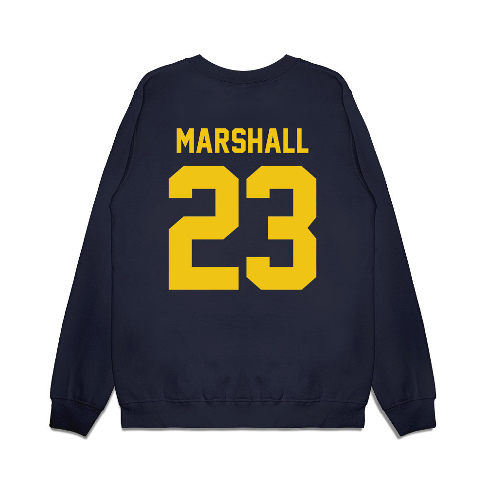 Michigan - NCAA Football : Jordan Marshall - Vintage Helmet Premium Crewneck Sweatshirt-1