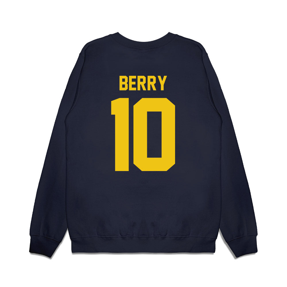 Michigan - NCAA Football : Zeke Berry - Vintage Helmet Premium Crewneck Sweatshirt-1