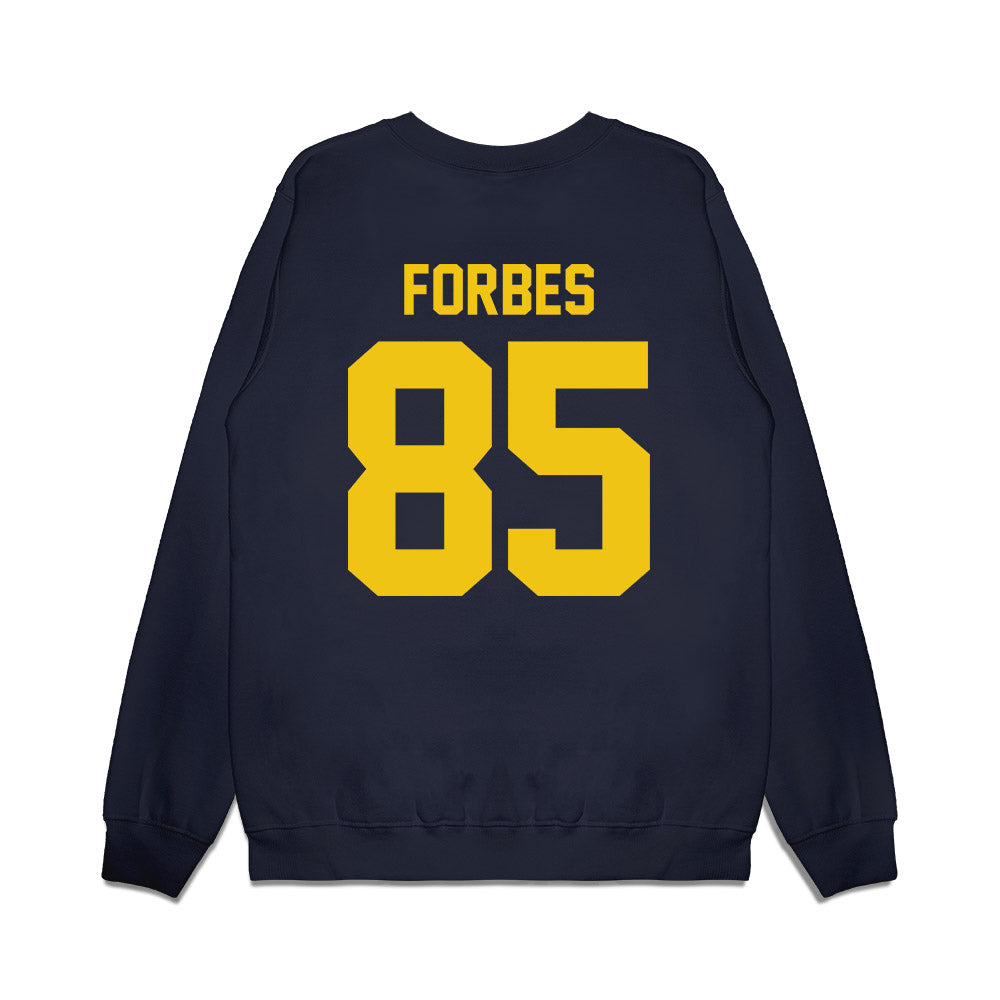 Michigan - NCAA Football : Logan Forbes - Vintage Helmet Premium Crewneck Sweatshirt-1