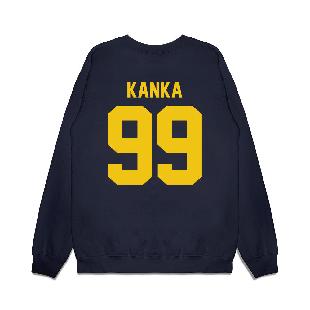 Michigan - NCAA Football : Bobby Kanka - Vintage Helmet Premium Crewneck Sweatshirt-1