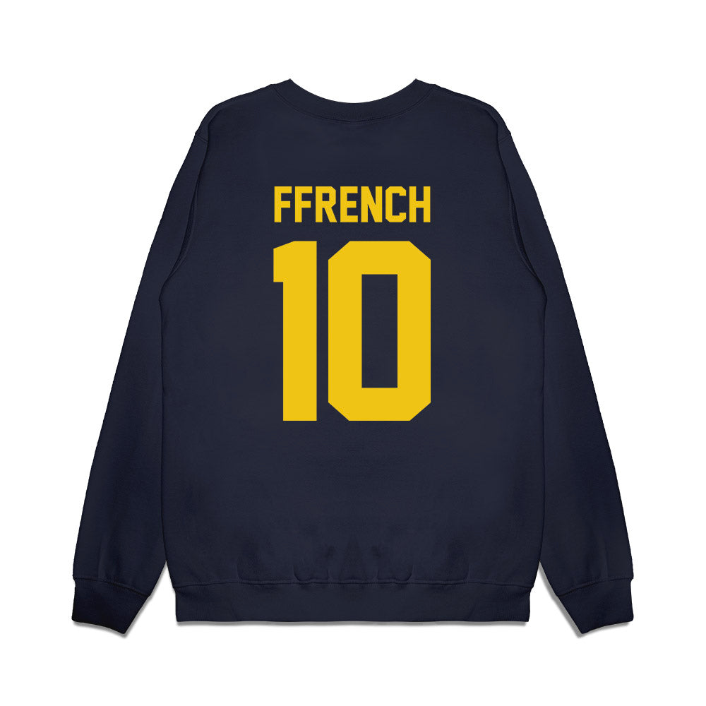 Michigan - NCAA Football : Jaime Ffrench - Vintage Helmet Premium Crewneck Sweatshirt-1