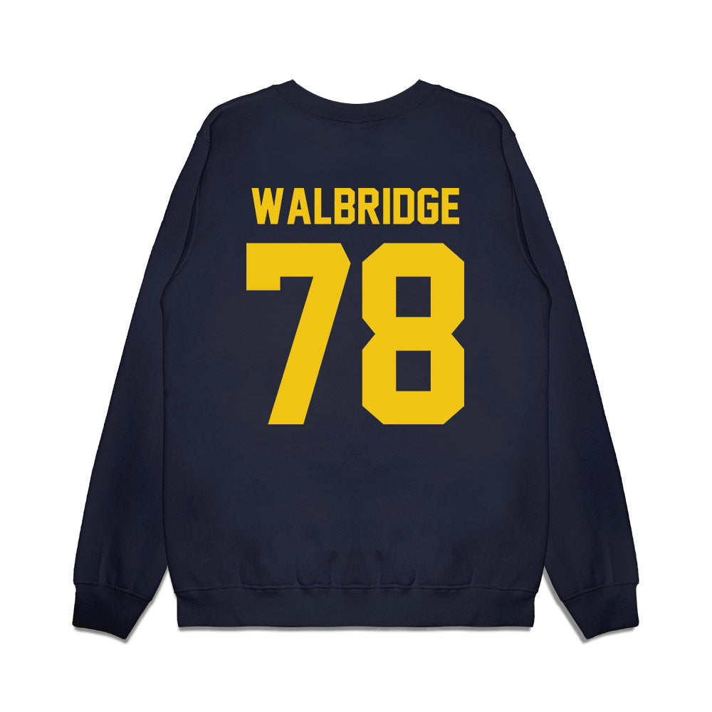 Michigan - NCAA Football : Marky Walbridge - Vintage Helmet Premium Crewneck Sweatshirt-1