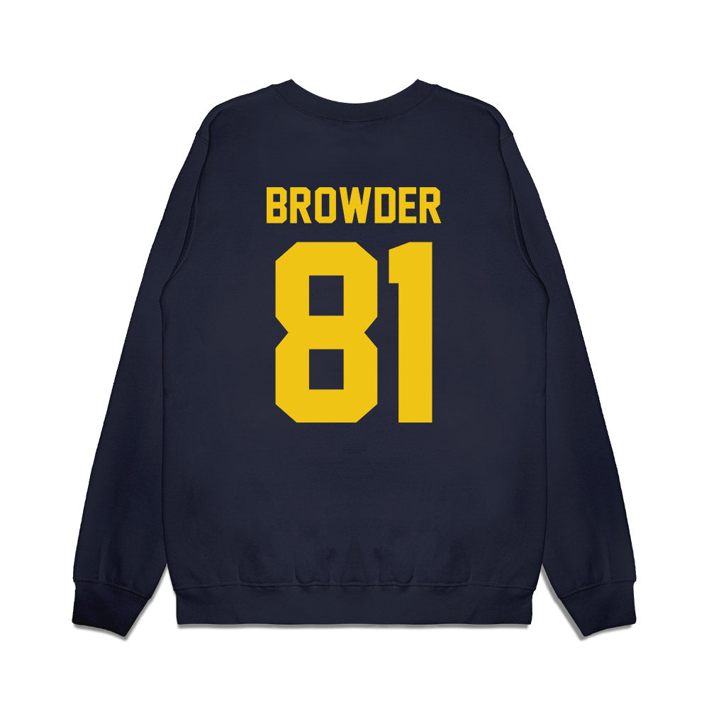 Michigan - NCAA Football : Jamar Browder - Vintage Helmet Premium Crewneck Sweatshirt-1
