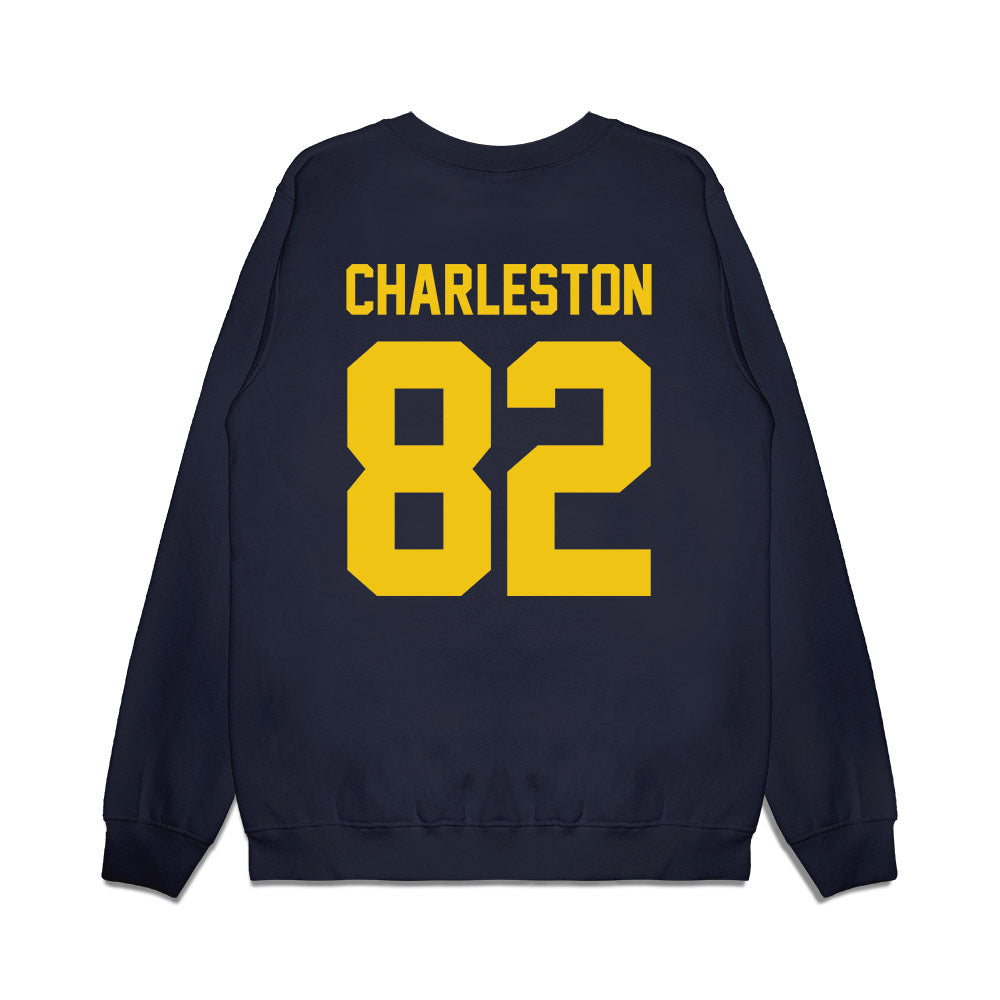 Michigan - NCAA Football : Cj Charleston - Vintage Helmet Premium Crewneck Sweatshirt-1