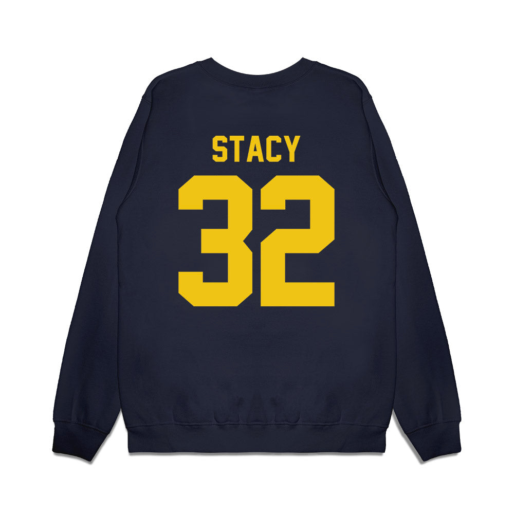 Michigan - NCAA Football : Gary Stacy - Vintage Helmet Premium Crewneck Sweatshirt-1