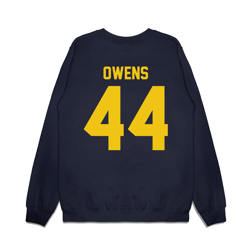 Michigan - NCAA Football : Eli Owens - Vintage Helmet Premium Crewneck Sweatshirt-1