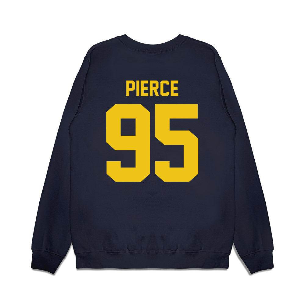 Michigan - NCAA Football : Trey Pierce - Vintage Helmet Premium Crewneck Sweatshirt-1