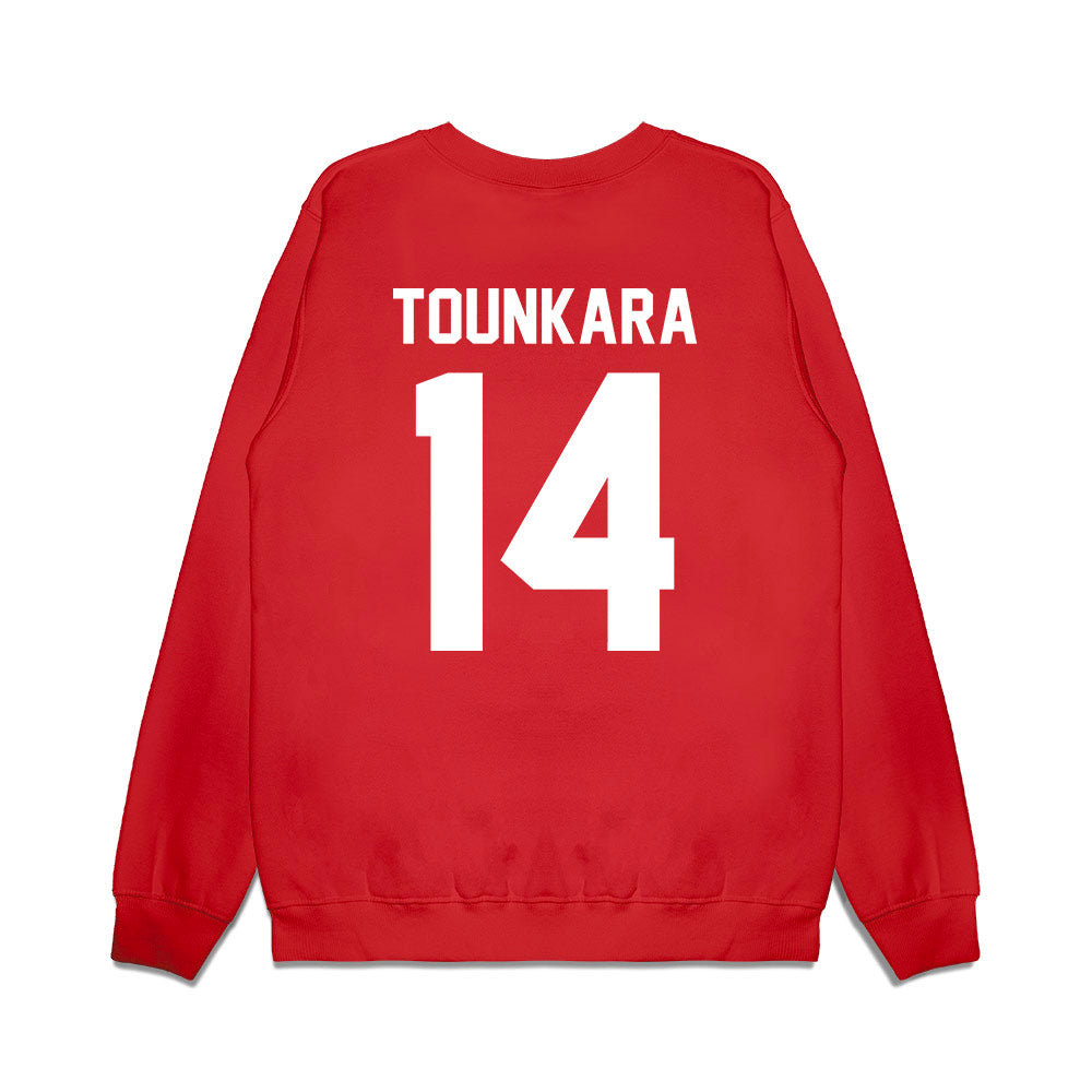 Houston - NCAA Football : Muizz Tounkara - Vintage Helmet Premium Crewneck Sweatshirt-1
