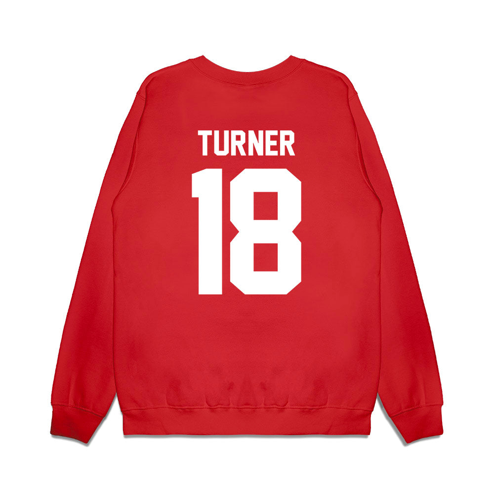 Houston - NCAA Football : Tyson Turner - Vintage Helmet Premium Crewneck Sweatshirt-1