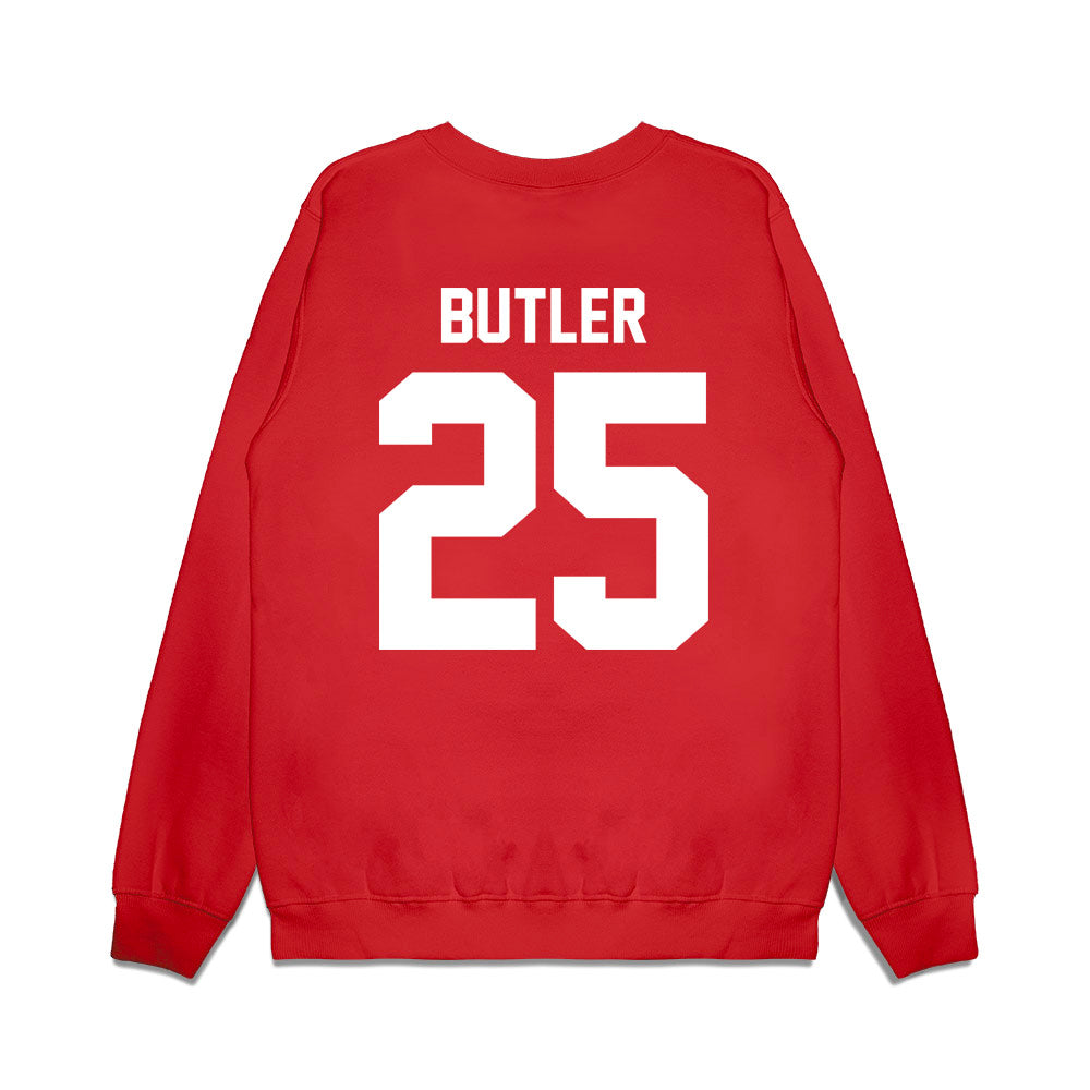 Houston - NCAA Football : DJ Butler - Vintage Helmet Premium Crewneck Sweatshirt-1