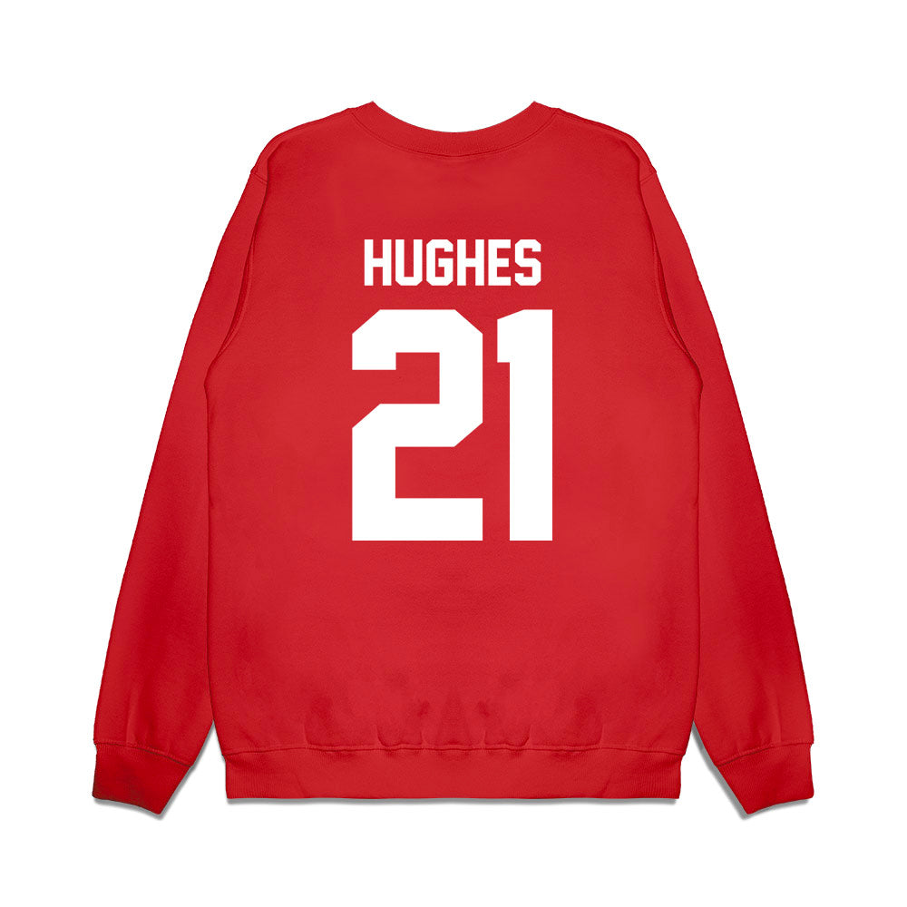 Houston - NCAA Football : Makhi Hughes - Vintage Helmet Premium Crewneck Sweatshirt-1