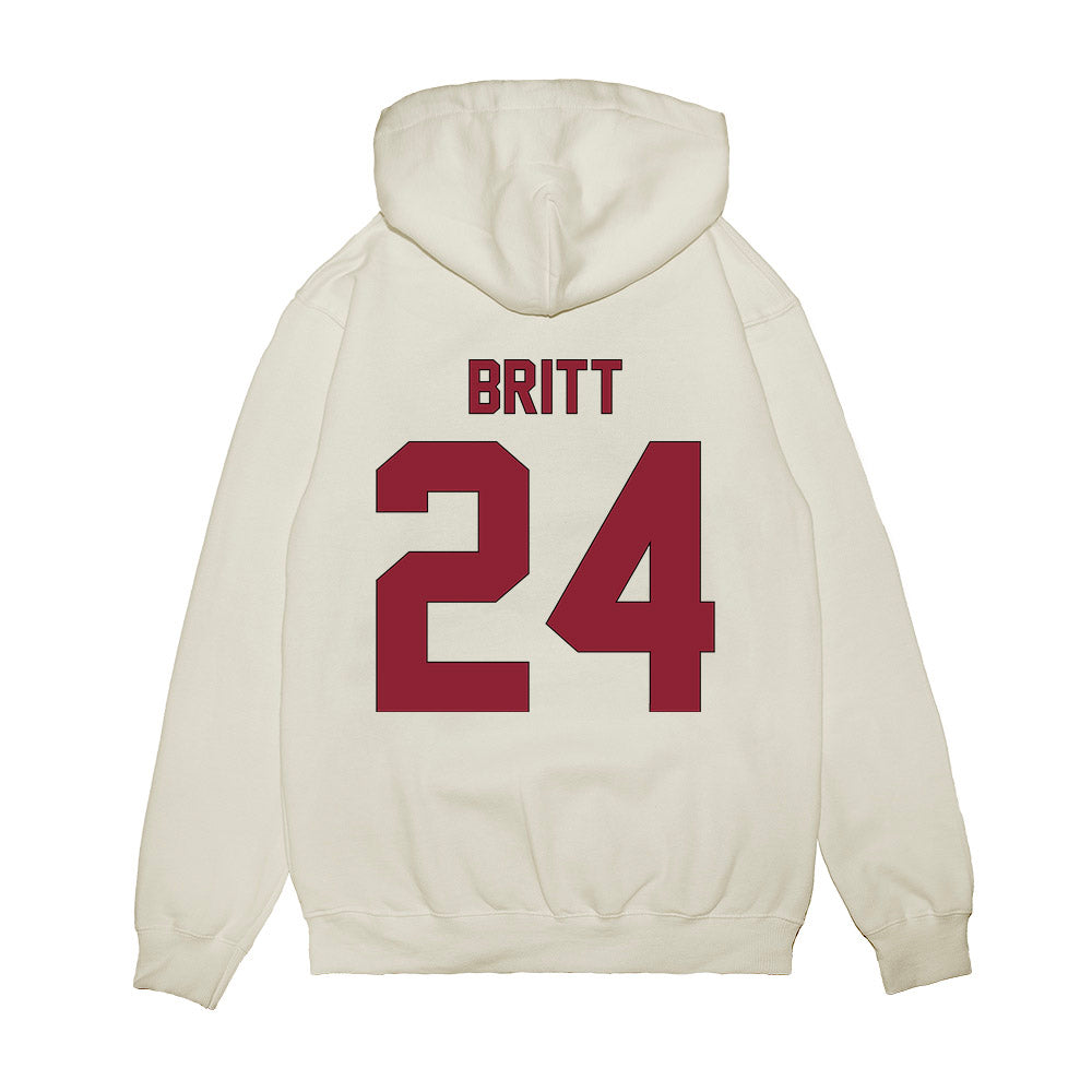 South Carolina - NCAA Football : Keenan Britt - Vintage Helmet Premium Hooded Sweatshirt-1