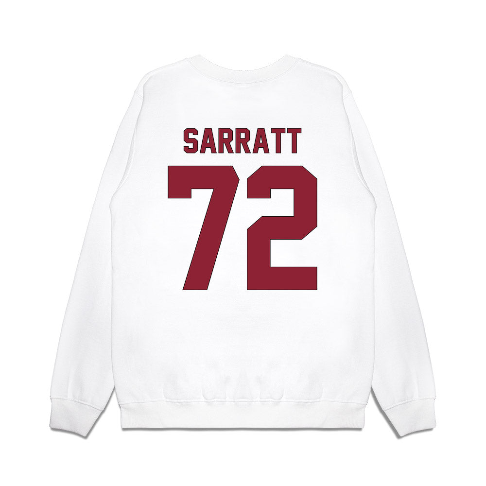 South Carolina - NCAA Football : Shed Sarratt - Vintage Helmet Premium Crewneck Sweatshirt-1