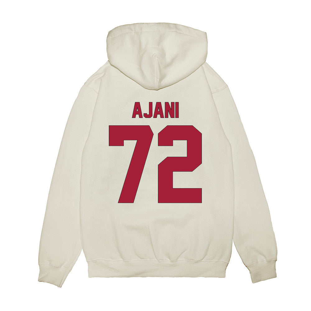 Indiana - NCAA Football : Adedamola Ajani - Vintage Helmet Premium Hooded Sweatshirt-1