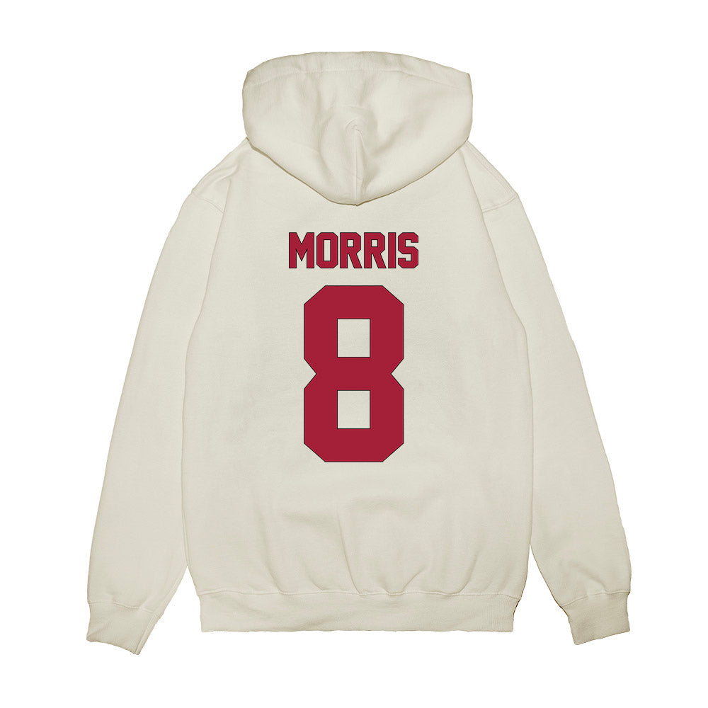 Indiana - NCAA Football : Tyler Morris - Vintage Helmet Premium Hooded Sweatshirt-1