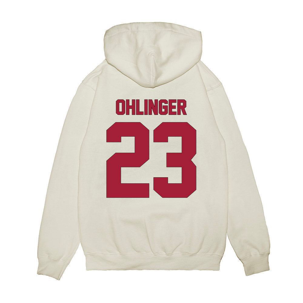 Indiana - NCAA Football : Henry Ohlinger - Vintage Helmet Premium Hooded Sweatshirt-1