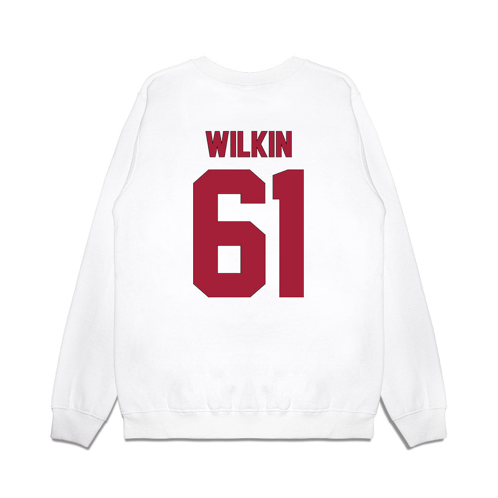 Indiana - NCAA Football : Baylor Wilkin - Vintage Helmet Premium Crewneck Sweatshirt-1