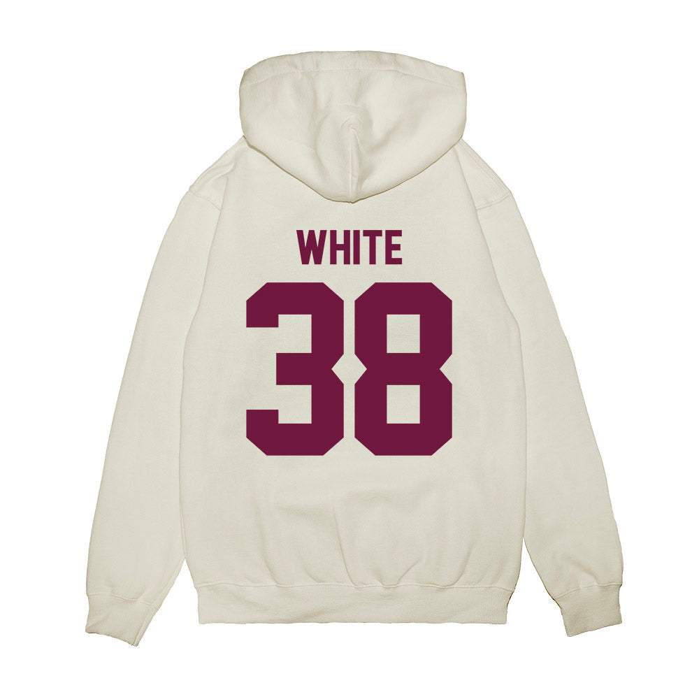 Texas A&M - NCAA Football : Jared White - Vintage Helmet Premium Hooded Sweatshirt-1