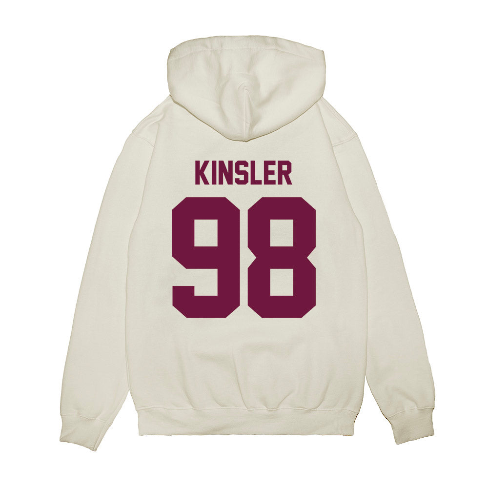 Texas A&M - NCAA Football : Jermaine Kinsler - Vintage Helmet Premium Hooded Sweatshirt-1