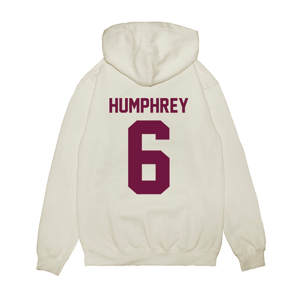 Texas A&M - NCAA Football : Julian Humphrey - Vintage Helmet Premium Hooded Sweatshirt-1