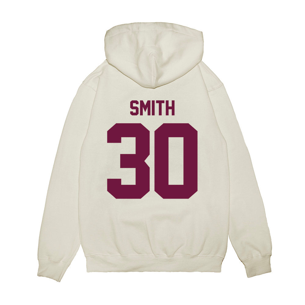 Texas A&M - NCAA Football : Tj Smith - Vintage Helmet Premium Hooded Sweatshirt-1
