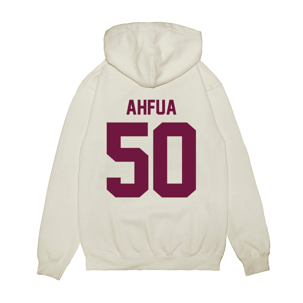 Texas A&M - NCAA Football : Isendre Ahfua - Vintage Helmet Premium Hooded Sweatshirt-1