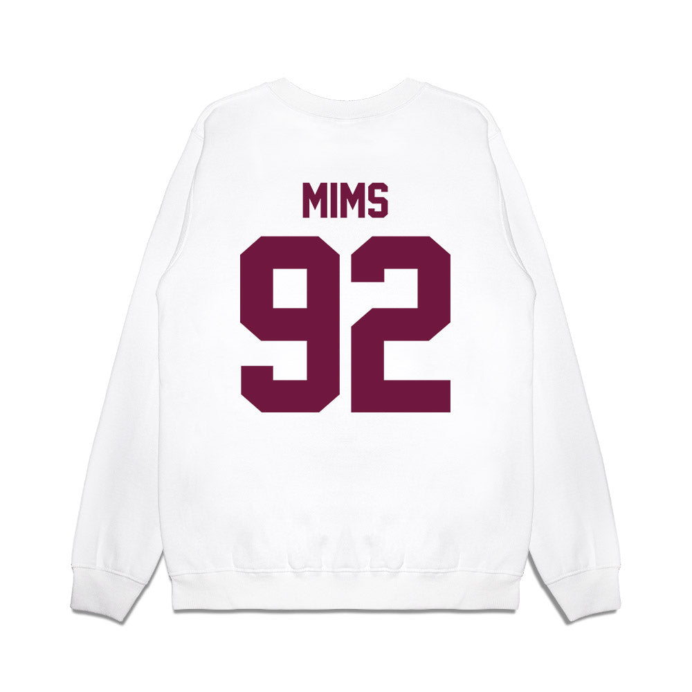 Texas A&M - NCAA Football : CJ Mims - Vintage Helmet Premium Crewneck Sweatshirt-1