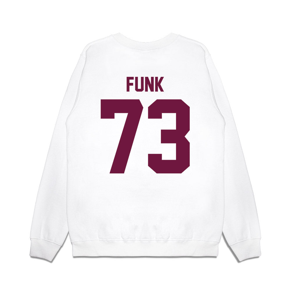 Texas A&M - NCAA Football : Ashton Funk - Vintage Helmet Premium Crewneck Sweatshirt-1