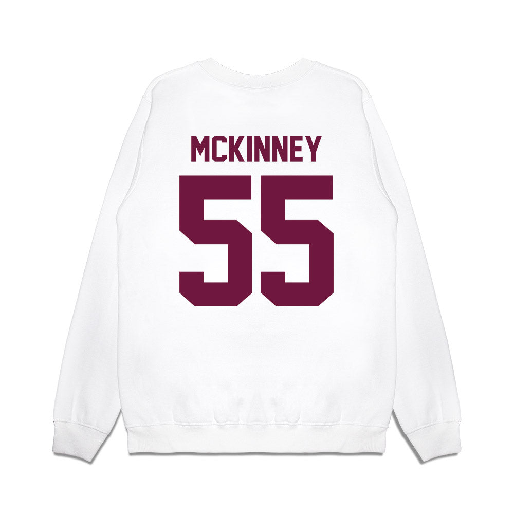 Texas A&M - NCAA Football : Hunter McKinney - Vintage Helmet Premium Crewneck Sweatshirt-1