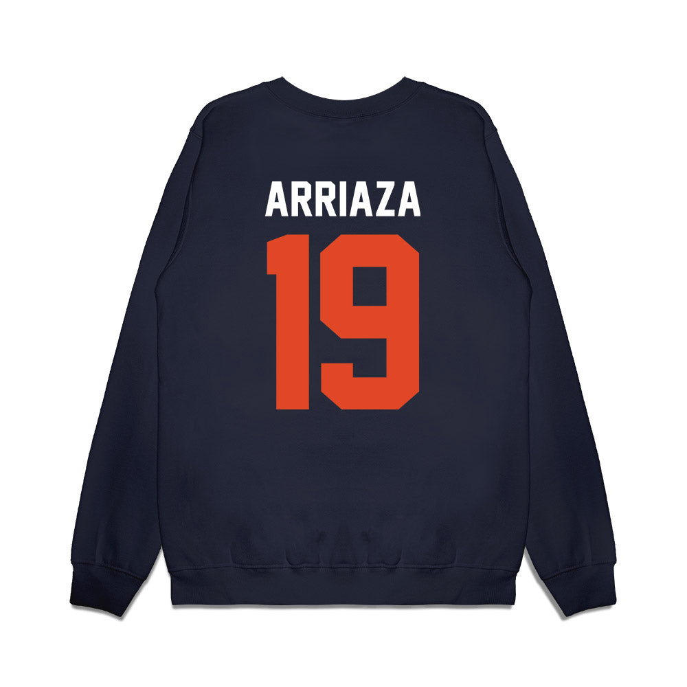 Oregon State - NCAA Football : Isaiah Arriaza - Vintage Helmet Premium Crewneck Sweatshirt-1