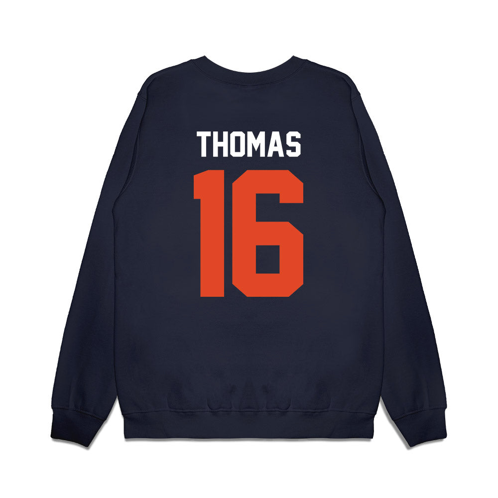 Oregon State - NCAA Football : Cynai Thomas - Vintage Helmet Premium Crewneck Sweatshirt-1
