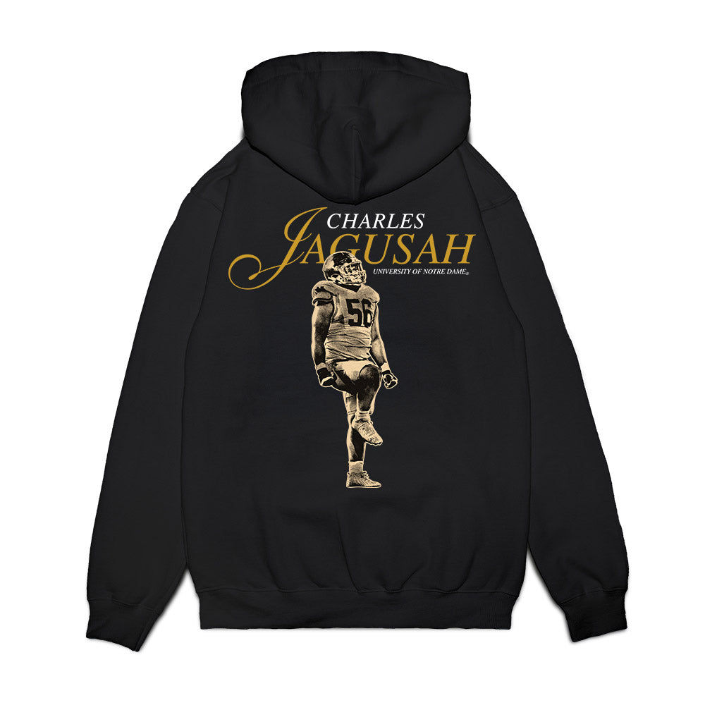 Notre Dame - NCAA Football : Charles Jagusah - Premium Hooded Sweatshirt-1