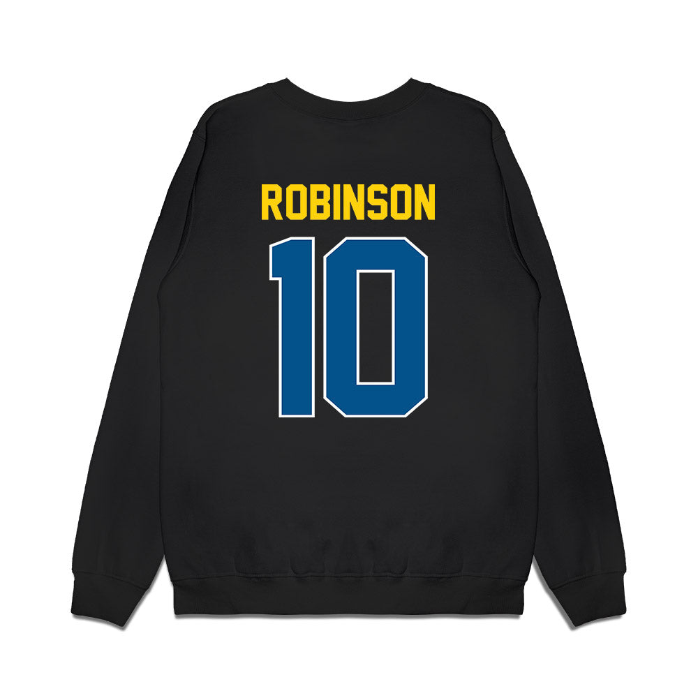 Delaware - NCAA Football : Taesean Robinson - Vintage Helmet Premium Crewneck Sweatshirt-1