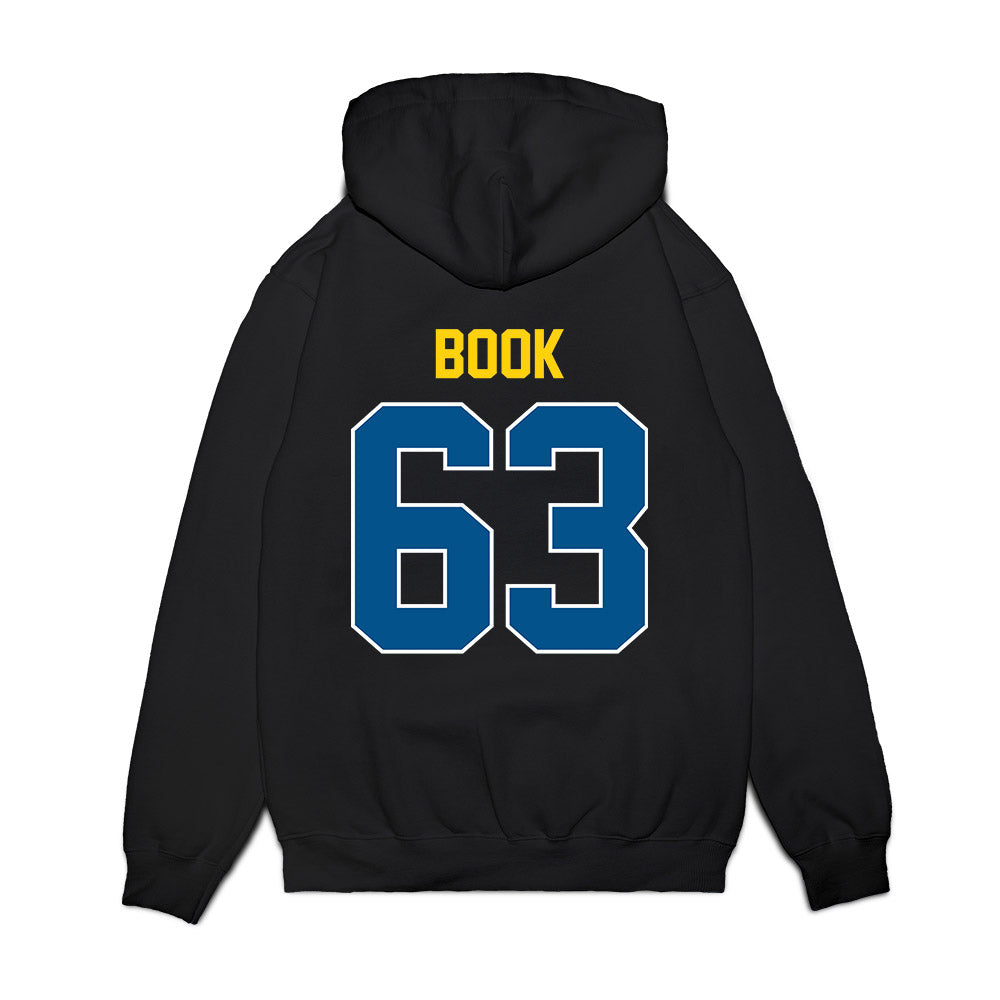 Delaware - NCAA Football : Collier Book - Vintage Helmet Premium Hooded Sweatshirt-1